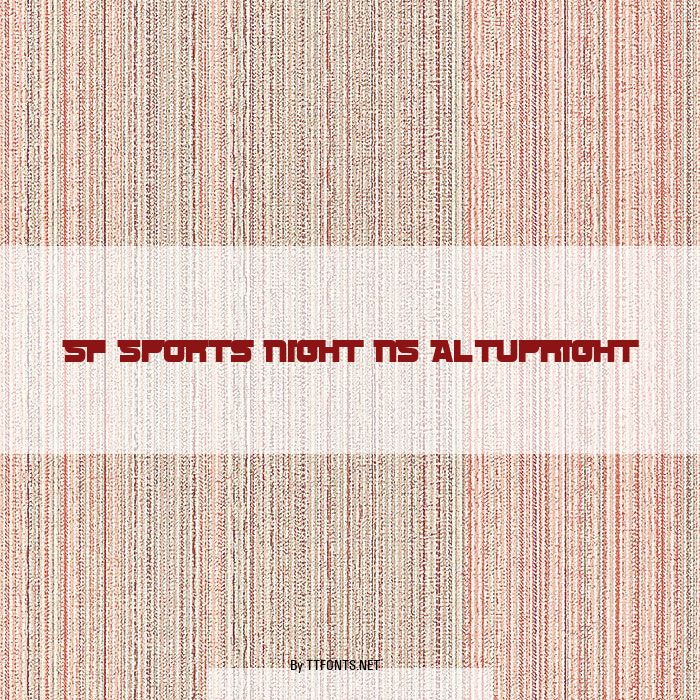 SF Sports Night NS AltUpright example